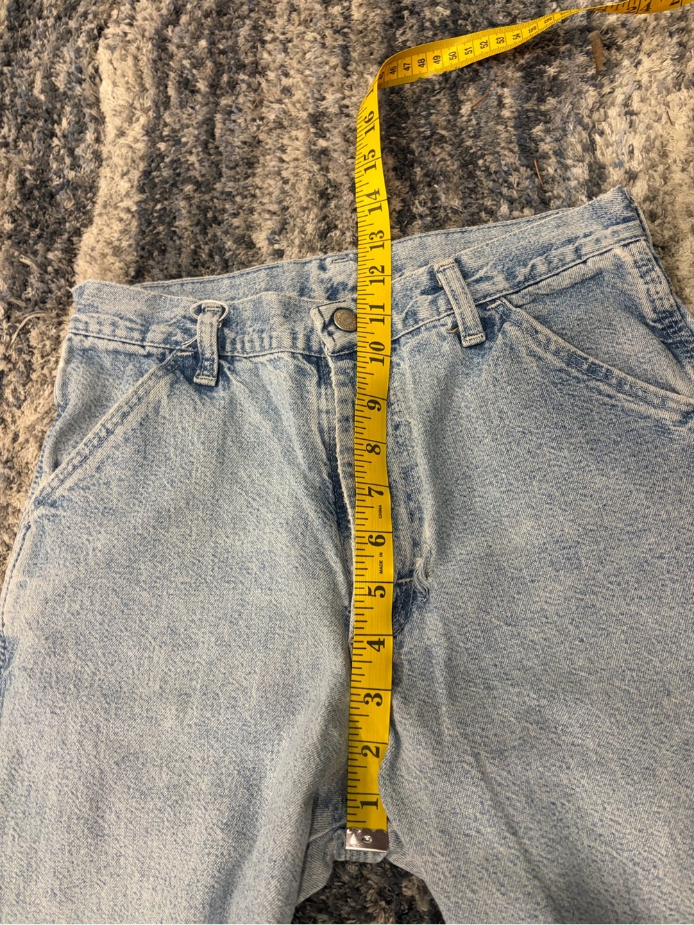 High-Rise Light Blue Cropped Wide-Leg Jeans with custom detail - Picture 8 of 10